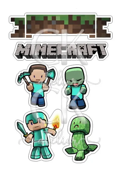 Topo de Bolo Minecraft