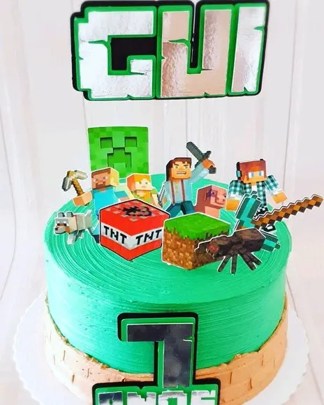 Topo de Bolo Minecraft