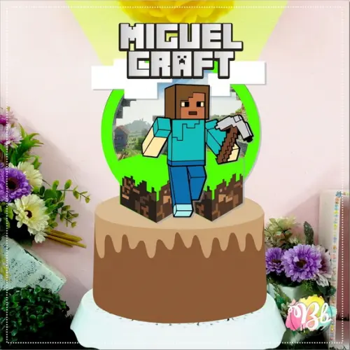 Topo de Bolo Minecraft