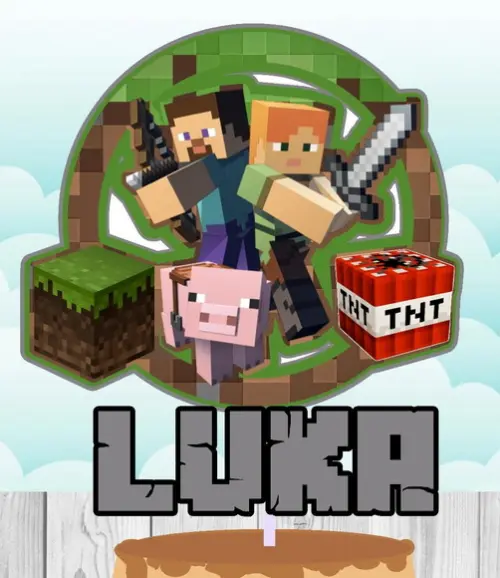 Topo de Bolo Minecraft