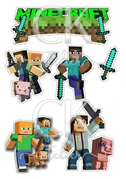 Topo de Bolo Minecraft