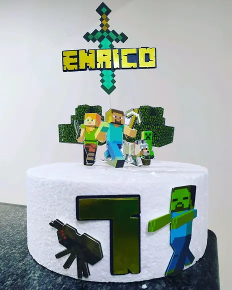 Topo de Bolo Minecraft