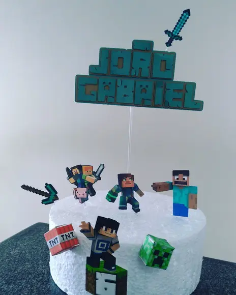 Topo de Bolo Minecraft