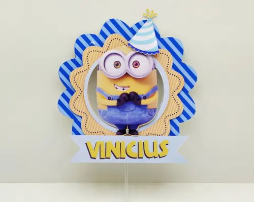 Topo de Bolo Minions