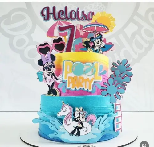 Topo de Bolo Minnie