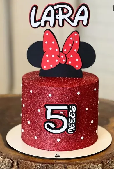 Topo de Bolo Minnie