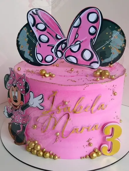 Topo de Bolo Minnie
