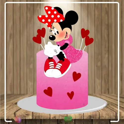 Topo de Bolo Minnie