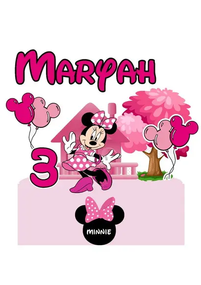 Topo de Bolo Minnie