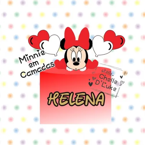 Topo de Bolo Minnie