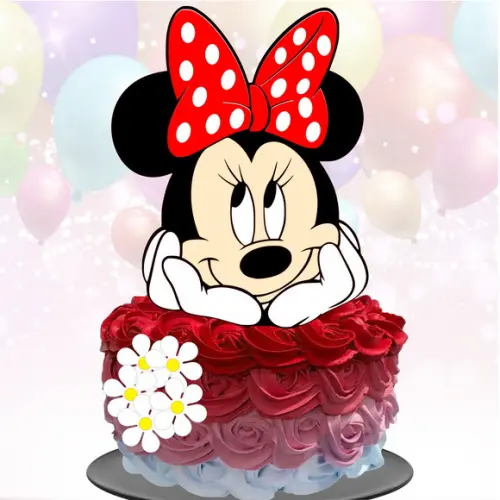 Topo de Bolo Minnie