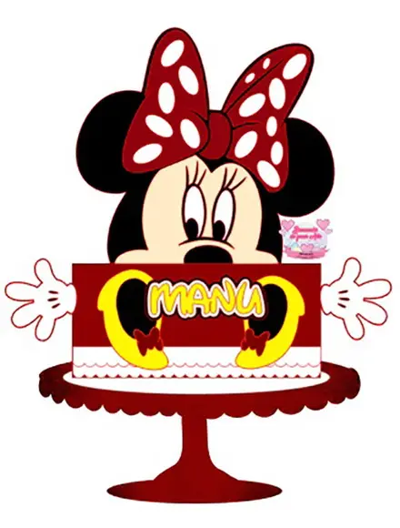 Topo de Bolo Minnie