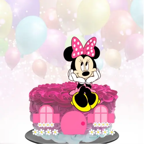 Topo de Bolo Minnie