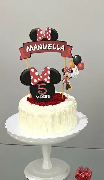 Topo de Bolo Minnie
