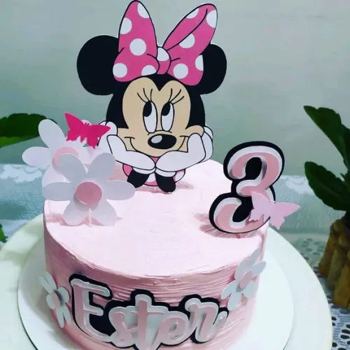 Topo de Bolo Minnie