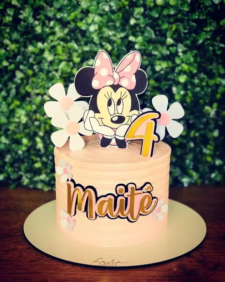 Topo de Bolo Minnie