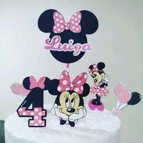 Topo de Bolo Minnie