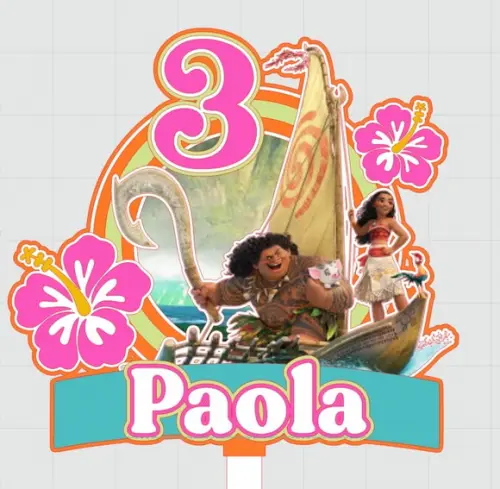 Topo de Bolo Moana