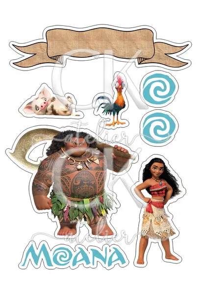 Topo de Bolo Moana