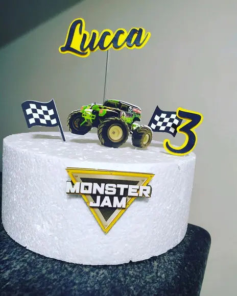Topo de Bolo Monsters Jam