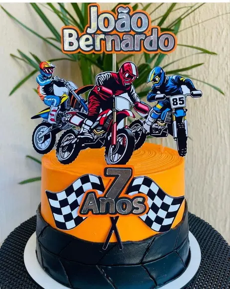 Topo de Bolo Moto