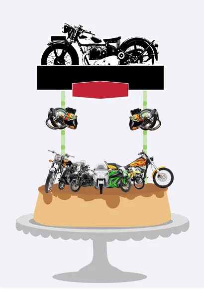 Topo De Bolo Moto