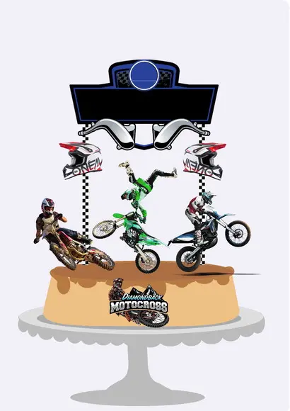 Topo De Bolo Moto