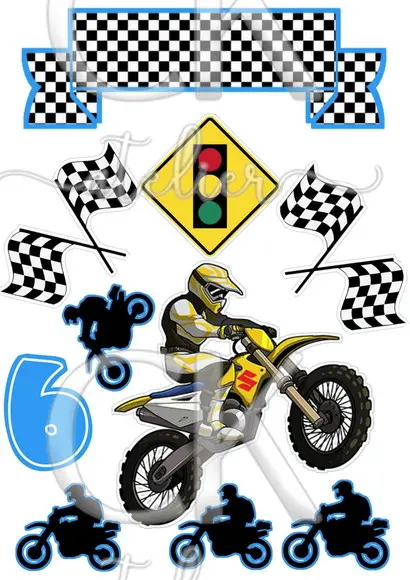 Topo de Bolo Moto cross
