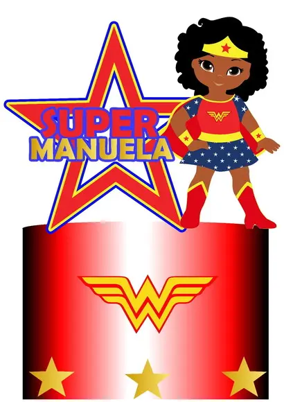 Topo de Bolo Mulher Maravilha