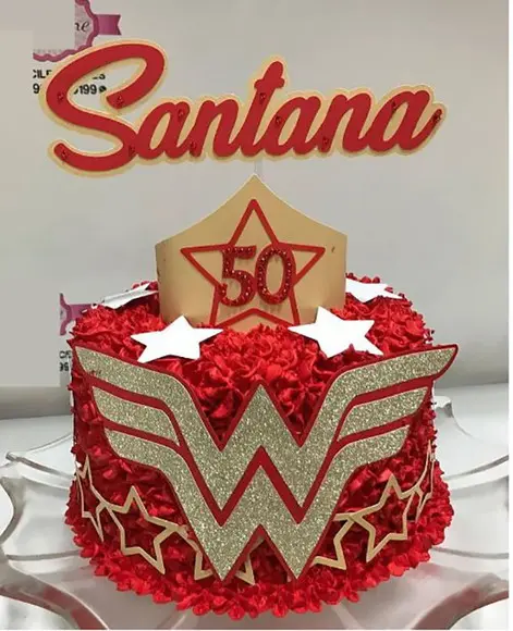 Topo de Bolo Mulher Maravilha