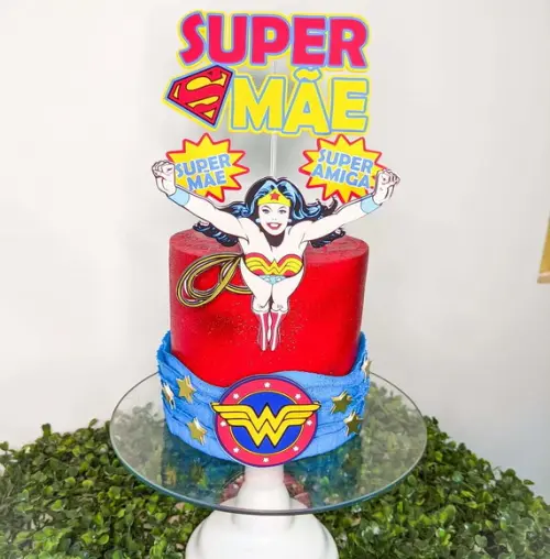 Topo de Bolo Mulher Maravilha