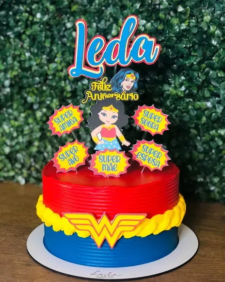 Topo de Bolo Mulher Maravilha