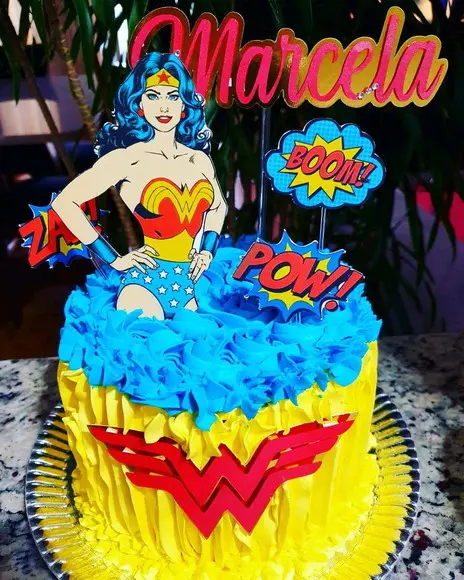 Topo De Bolo Mulher Maravilha