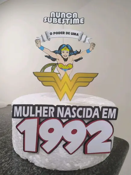 Topo De Bolo Mulher Maravilha