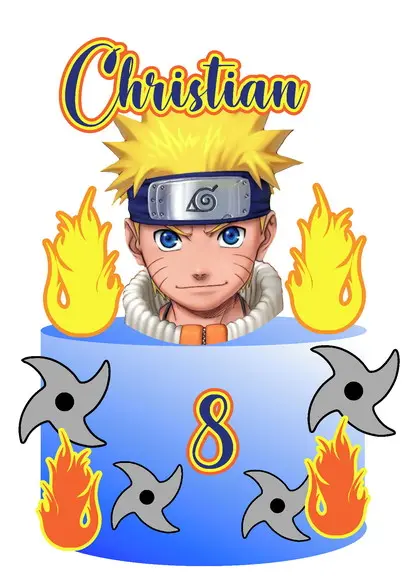 Topo de Bolo Naruto