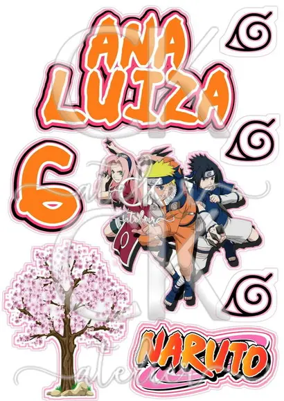 Topo de Bolo Naruto
