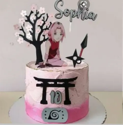 Topo de Bolo Naruto Sakura