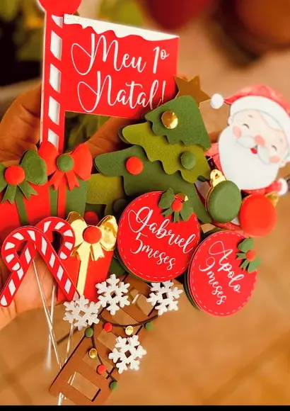 Topo de Bolo Natal