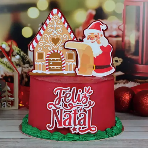Topo de Bolo Natal