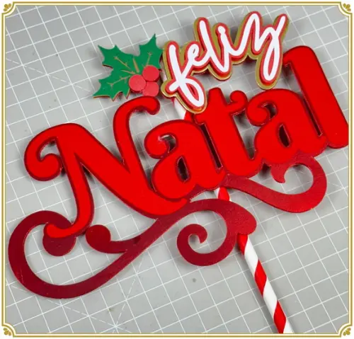 Topo de Bolo Natal
