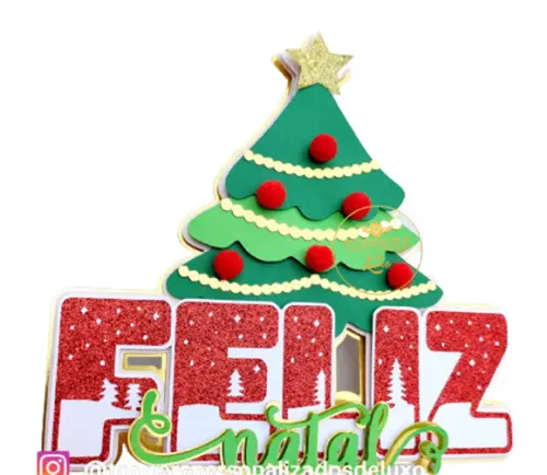 Topo de Bolo Natal