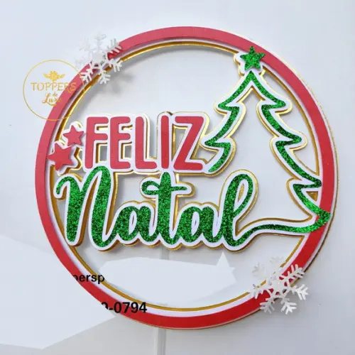 Topo de Bolo Natal