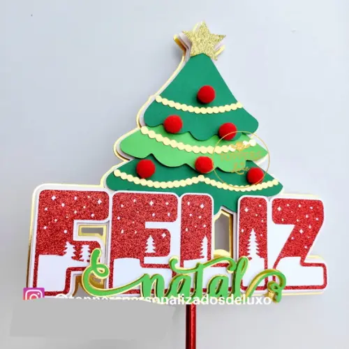 Topo de Bolo Natal