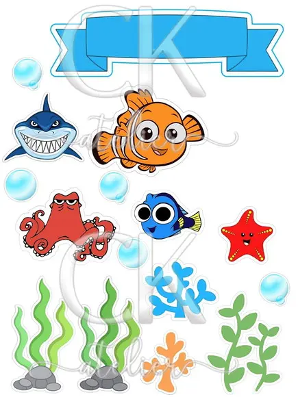 Topo de Bolo Nemo
