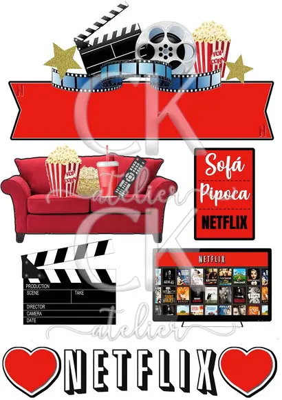 Topo de Bolo Netflix