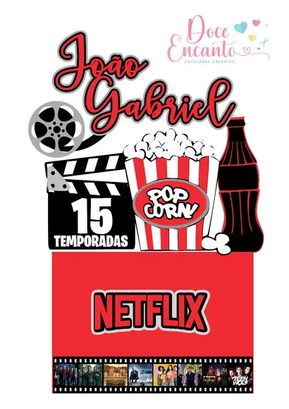 Topo de Bolo Netflix