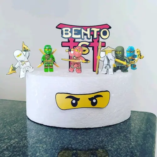 Topo de Bolo Ninja Go