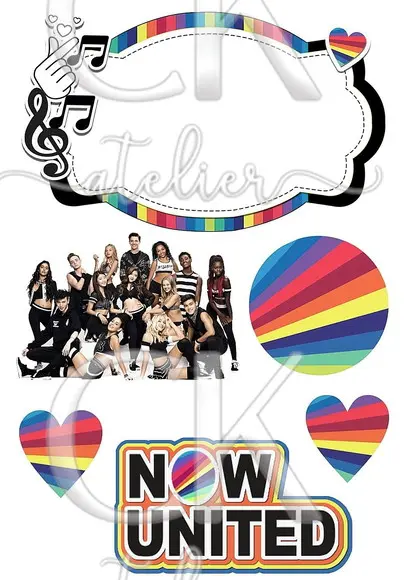 Topo de Bolo Now United