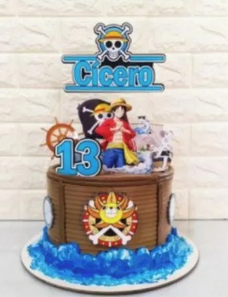 Topo de Bolo One Piece
