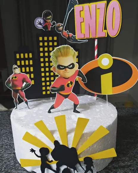 Topo de Bolo Os Incríveis - Flecha